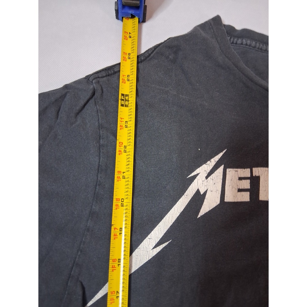 Metallica Logo Graphic T-Shirt Mens Large Black Short Sleeve Rock Band Tee - Picture 5 of 6